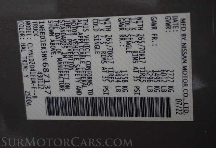 2022 Nissan Frontier - Image 64