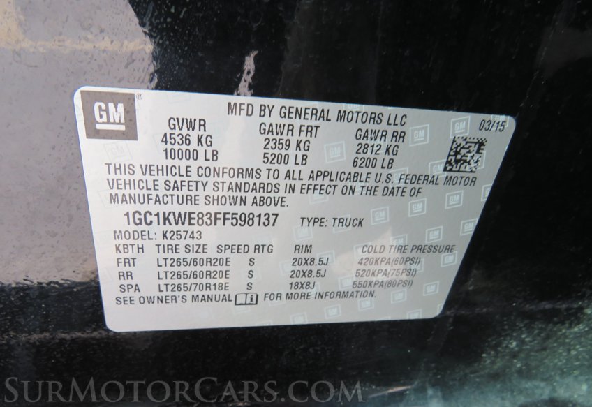 2015 Chevrolet Silverado 2500HD Built After Aug 14 - Image 69