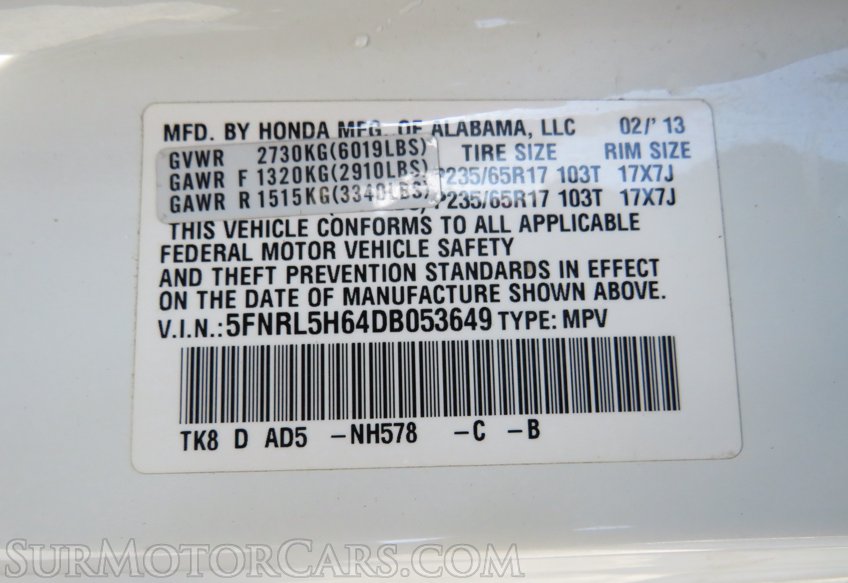2013 Honda Odyssey - Image 59