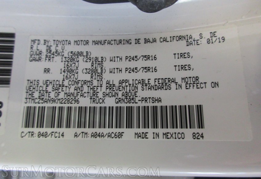 2019 Toyota Tacoma - Image 67