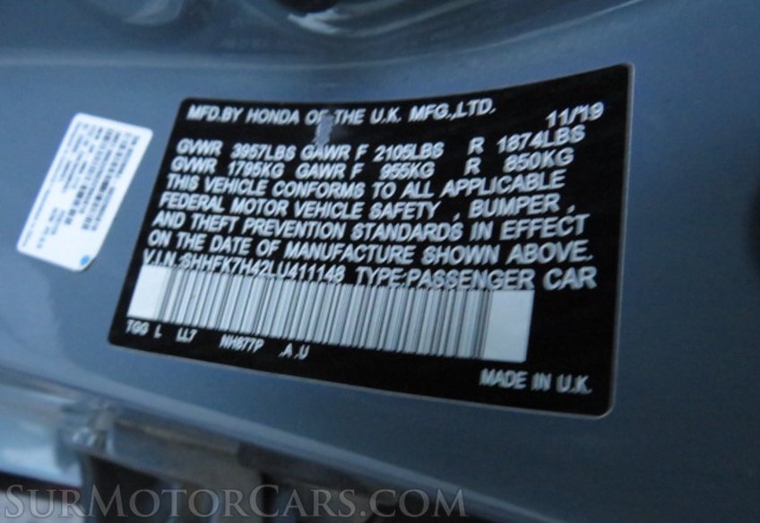 2020 Honda Civic Hatchback - Image 42