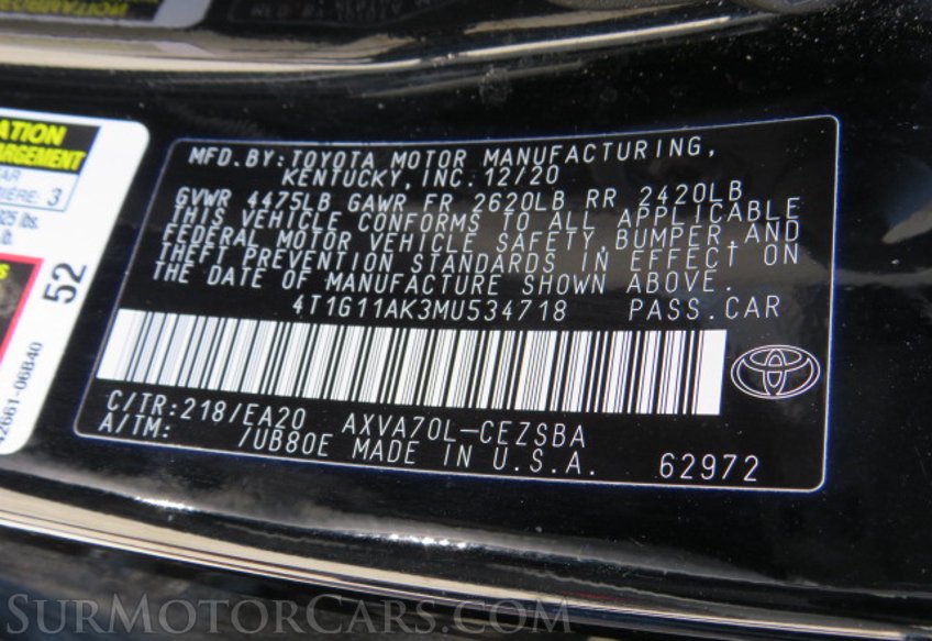 2021 Toyota Camry - Image 47