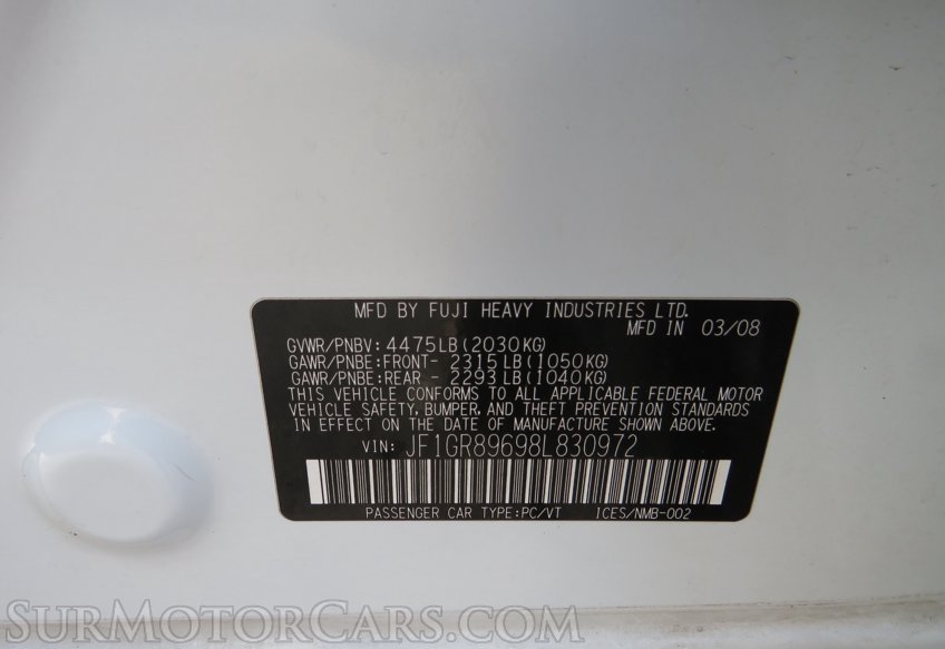 2008 Subaru Impreza Wagon (Natl) - Image 60