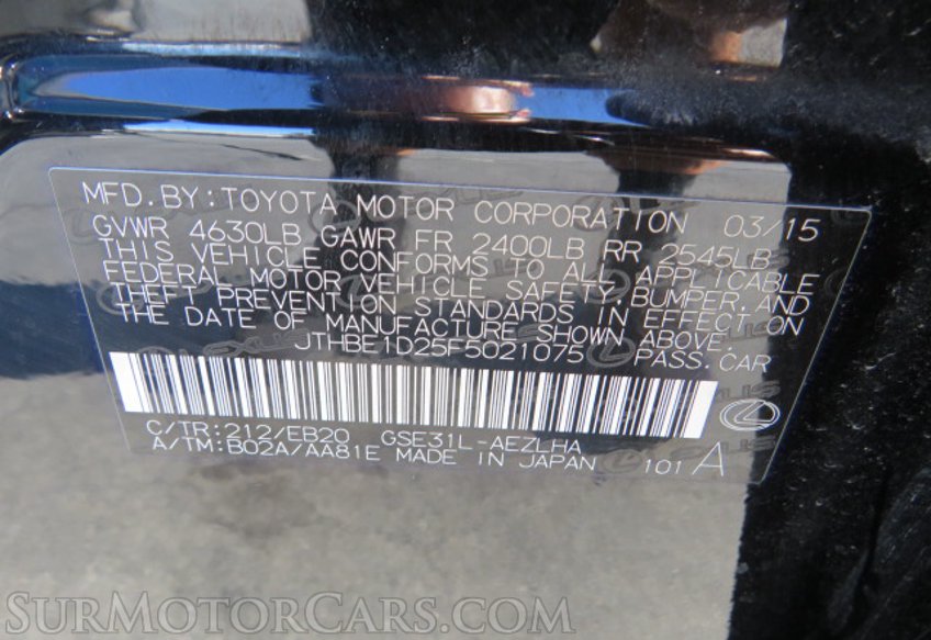 2015 Lexus IS 350 - Image 56