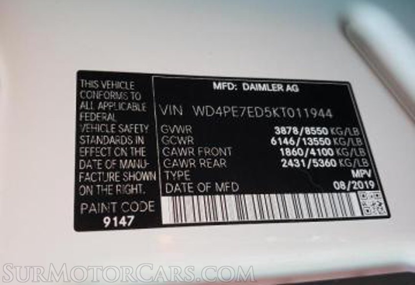 2019 Mercedes-Benz Sprinter Van - Image 8