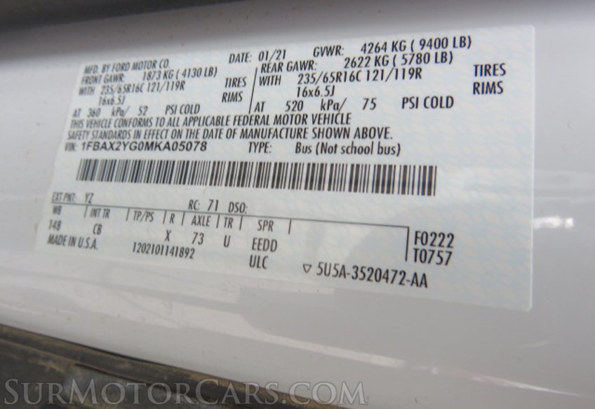 2021 Ford Transit Passenger Wagon - Image 45