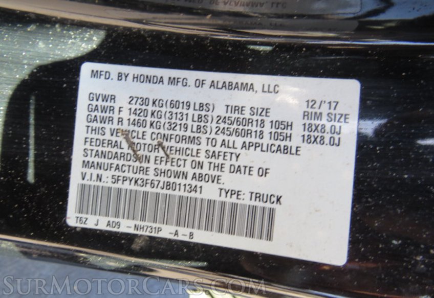 2018 Honda Ridgeline - Image 53