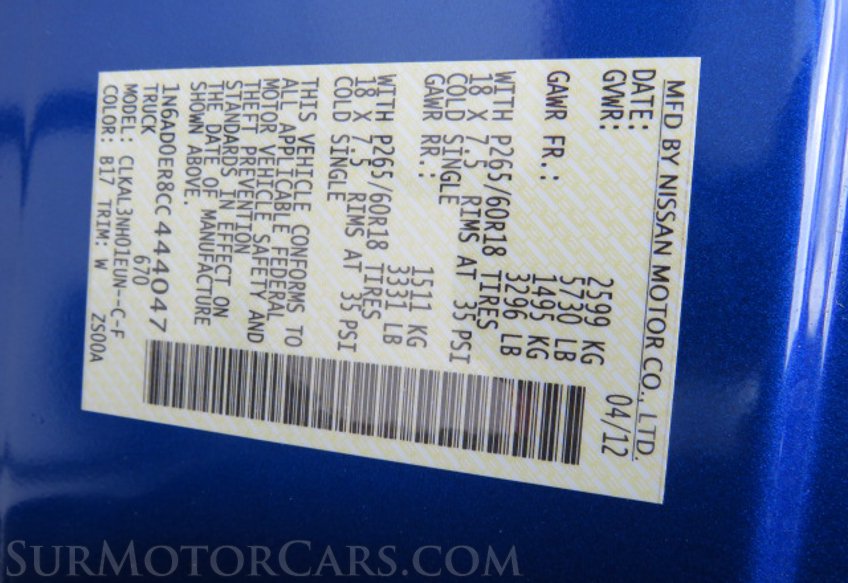 2012 Nissan Frontier - Image 52