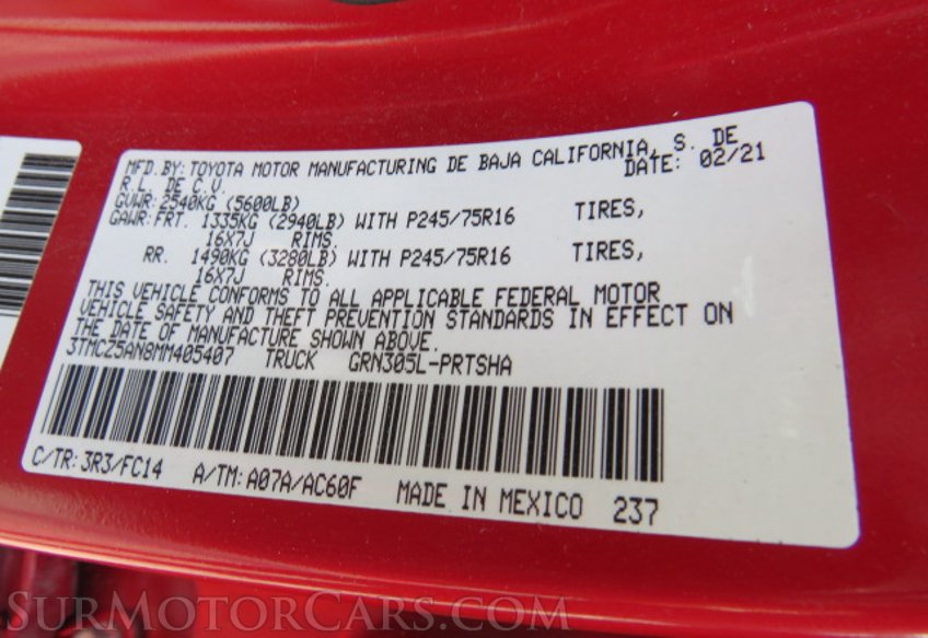 2021 Toyota Tacoma 4WD - Image 57