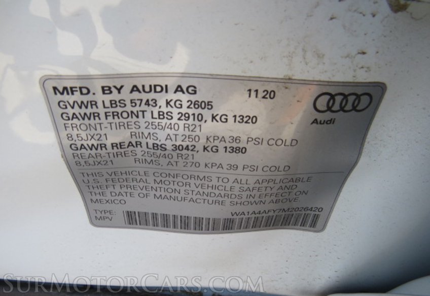 2021 Audi SQ5 - Image 54