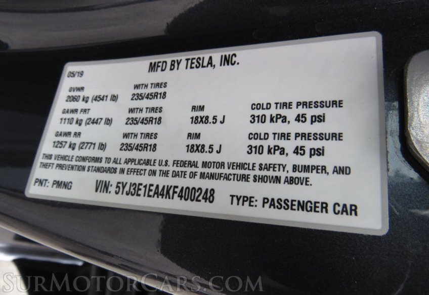 2019 Tesla Model 3 - Image 42
