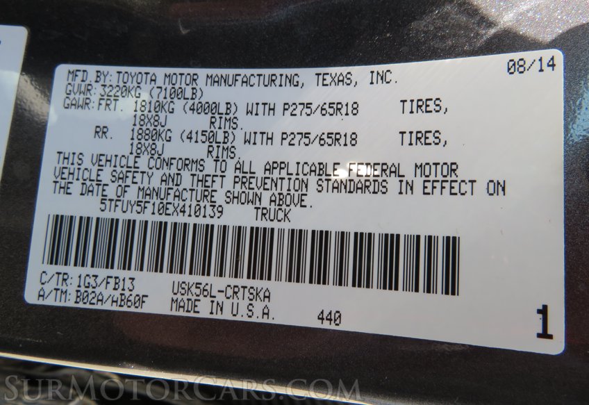 2014 Toyota Tundra 4WD Truck - Image 58