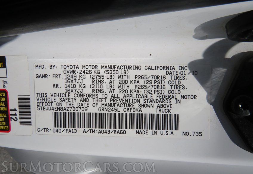 2010 Toyota Tacoma - Image 59