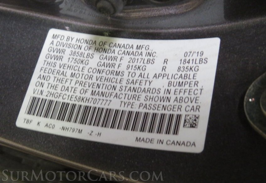 2019 Honda Civic - Image 56