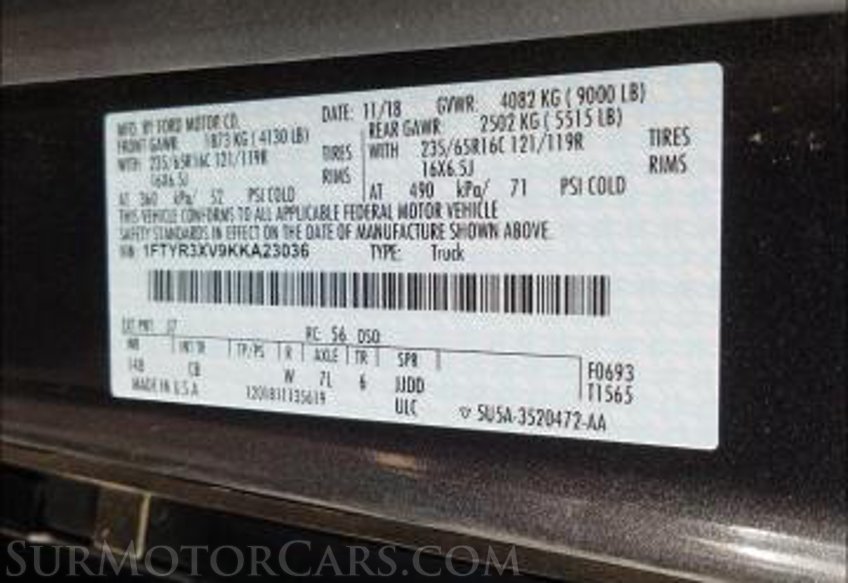 2019 Ford Transit Van - Image 9