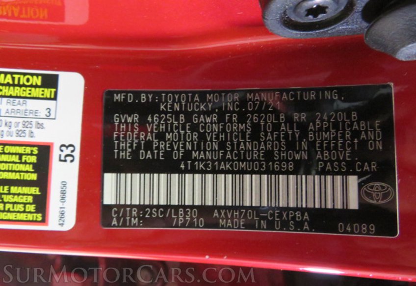 2021 Toyota Camry Hybrid - Image 31