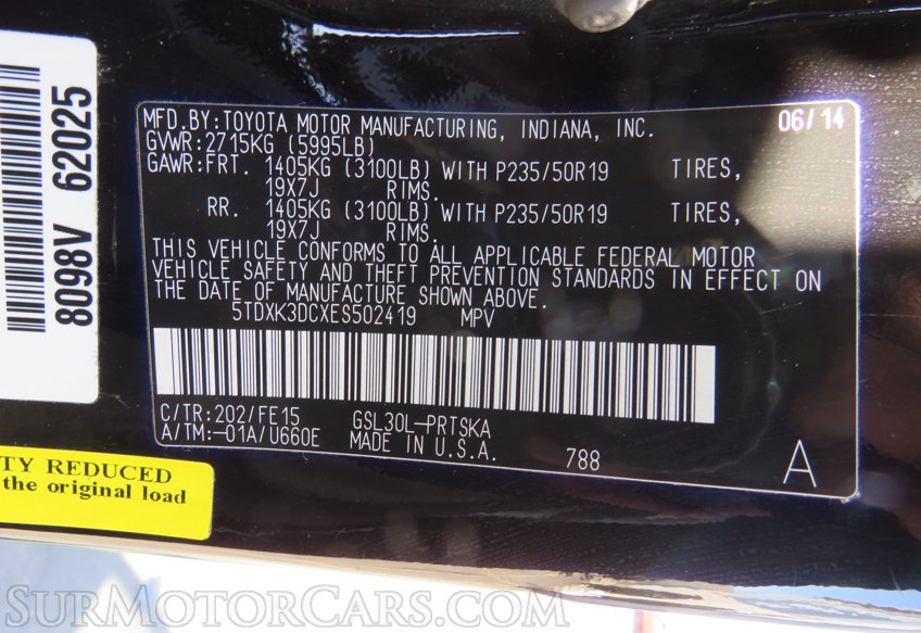 2014 Toyota Sienna - Image 60