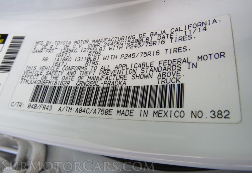 2015 Toyota Tacoma - Image 44