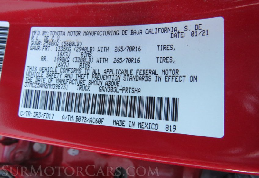 2021 Toyota Tacoma 4WD - Image 55