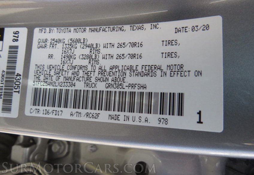 2020 Toyota Tacoma 4WD - Image 52