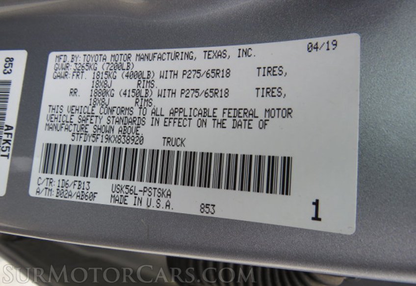 2019 Toyota Tundra 4WD - Image 51