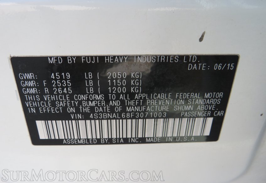 2015 Subaru Legacy - Image 60