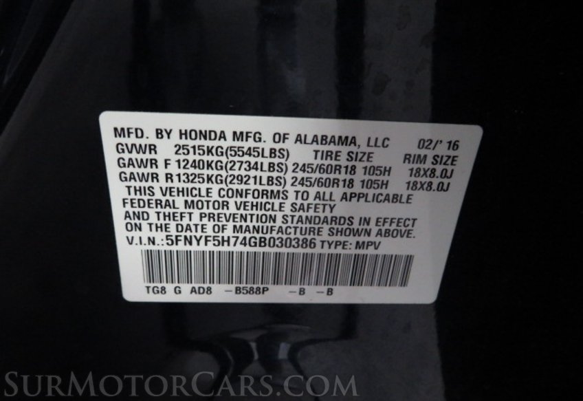 2016 Honda Pilot - Image 51