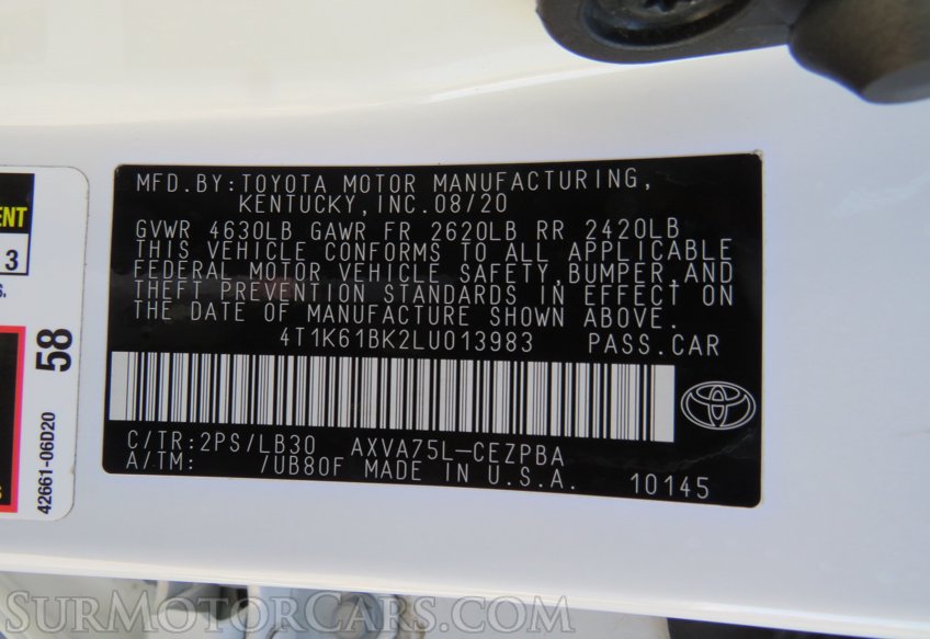 2020 Toyota Camry - Image 56