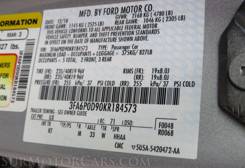 2019 Ford Fusion - Image 56