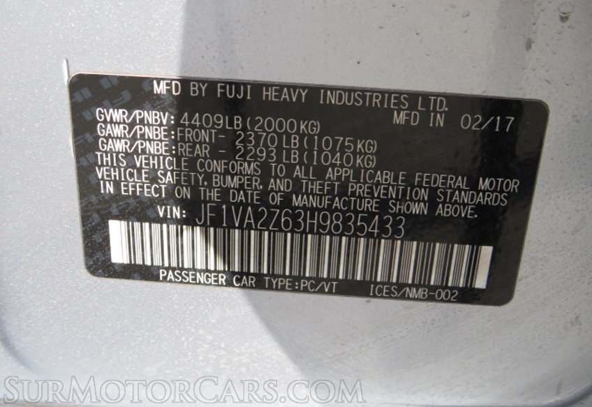 2017 Subaru WRX - Image 54