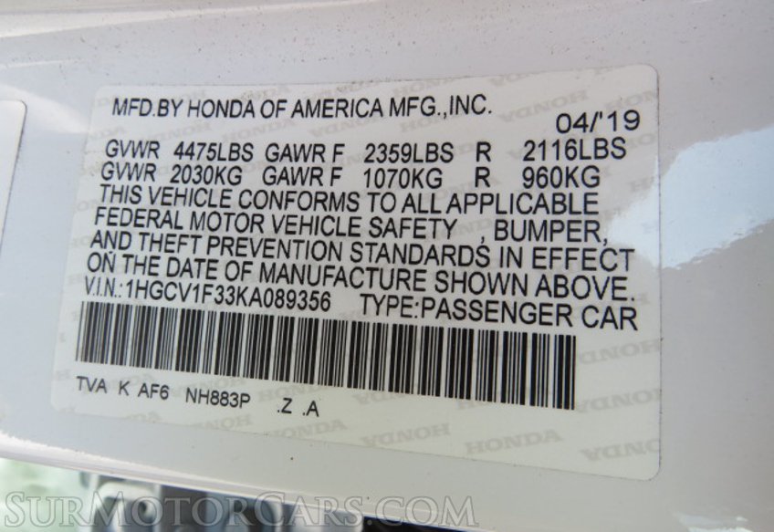 2019 Honda Accord Sedan - Image 47