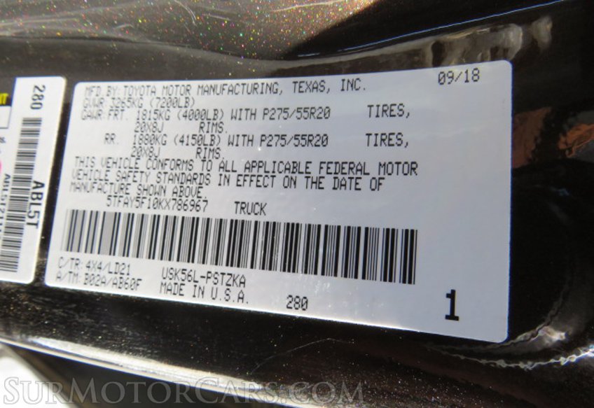 2019 Toyota Tundra 4WD - Image 59