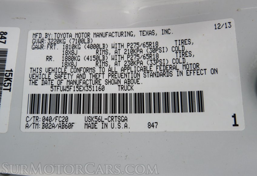 2014 Toyota Tundra 4WD Truck - Image 54