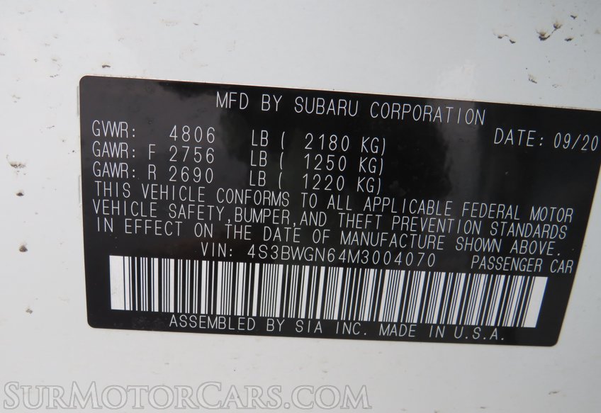 2021 Subaru Legacy - Image 44