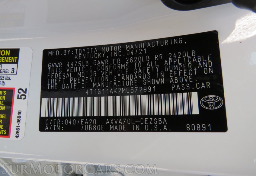 2021 Toyota Camry - Image 51