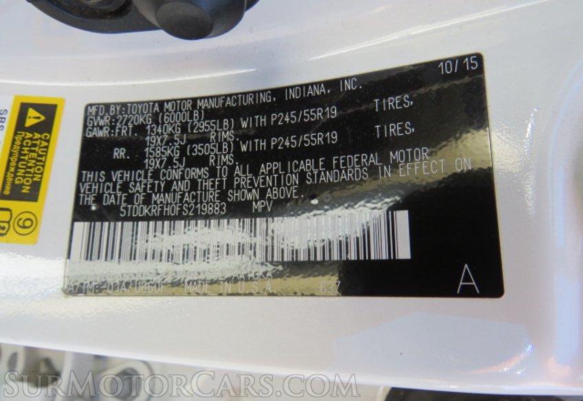 2015 Toyota Highlander - Image 62