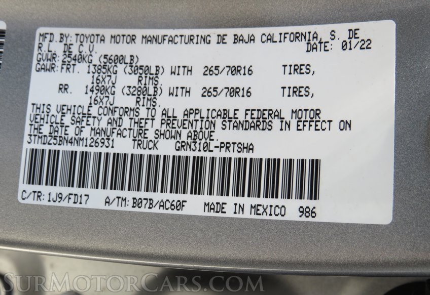 2022 Toyota Tacoma 4WD - Image 65