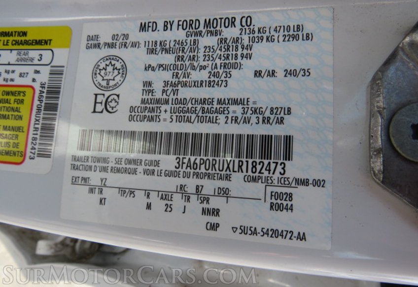 2020 Ford Fusion Hybrid - Image 53