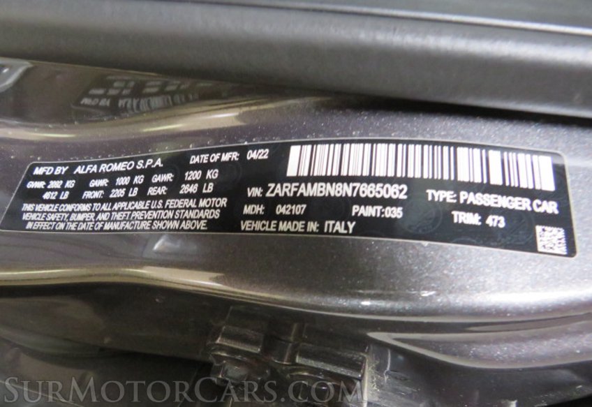 2022 Alfa Romeo Giulia - Image 53