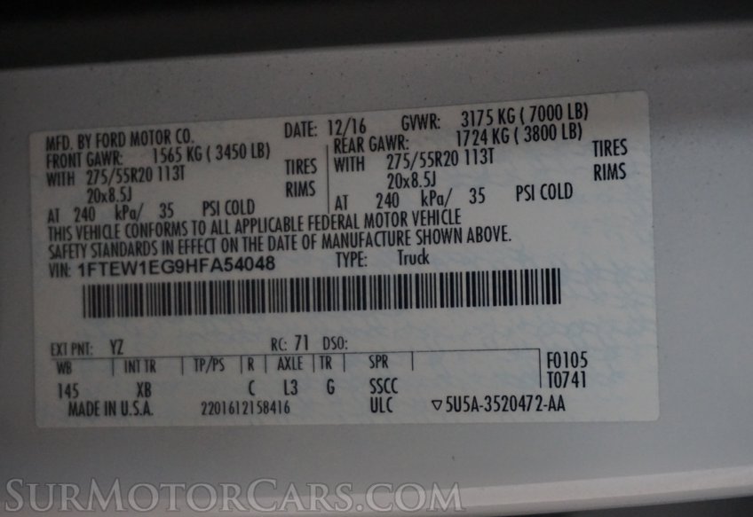 2017 Ford F-150 - Image 78