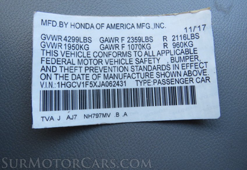 2018 Honda Accord Sedan - Image 57