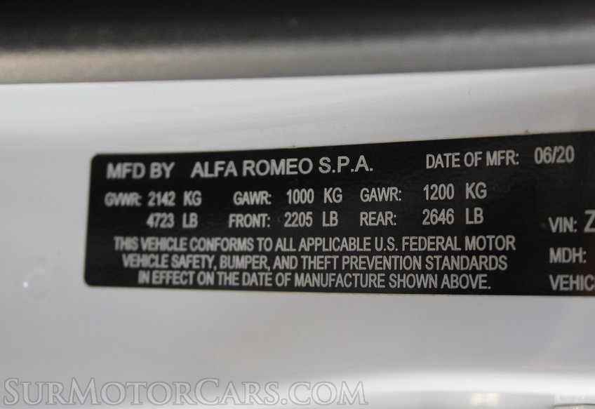 2020 Alfa Romeo Giulia Q4 - Image 75