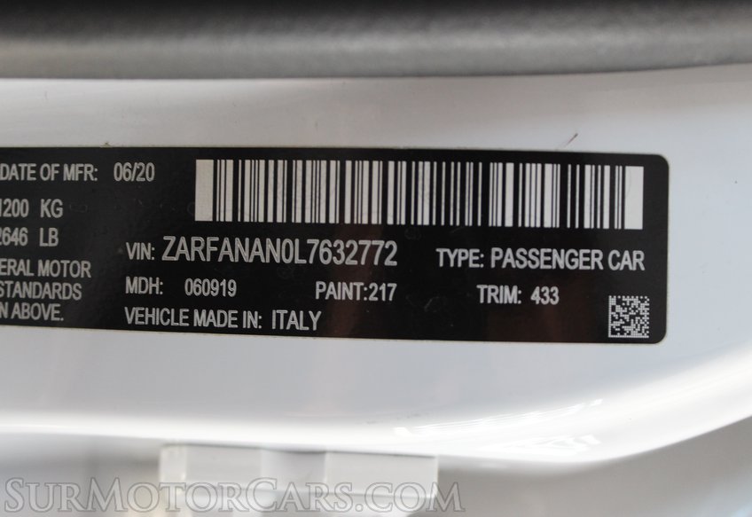 2020 Alfa Romeo Giulia Q4 - Image 78