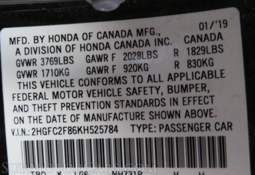 2019 Honda Civic - Image 31