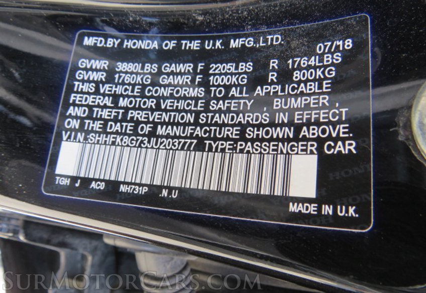 2018 Honda Civic Type R - Image 51