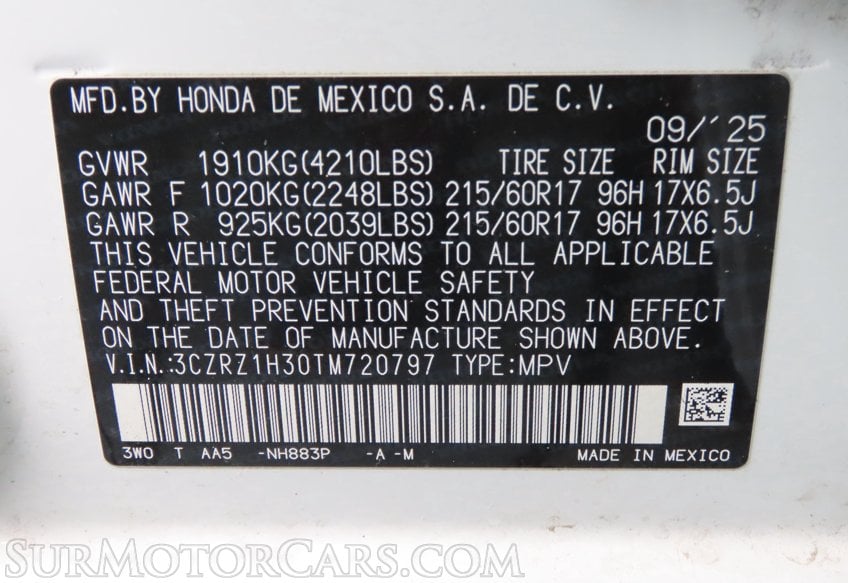 2026 Honda HR-V LX - Image 48