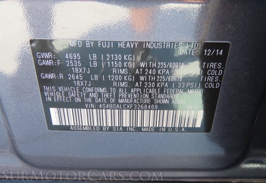 2015 Subaru Outback Limited - Image 38