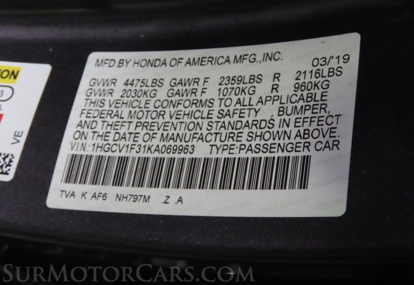 2019 Honda Accord Sport - Image 49