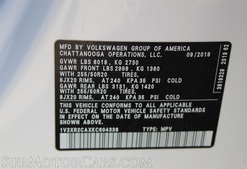 2019 Volkswagen Atlas - Image 74