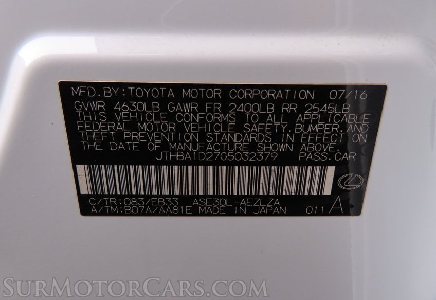 2016 Lexus IS 200t - Image 56
